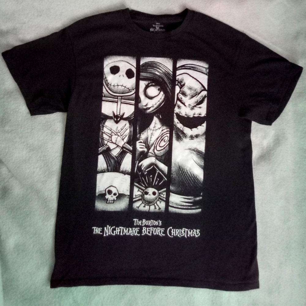 Nightmare Before Christmas T-Shirt, M, Black